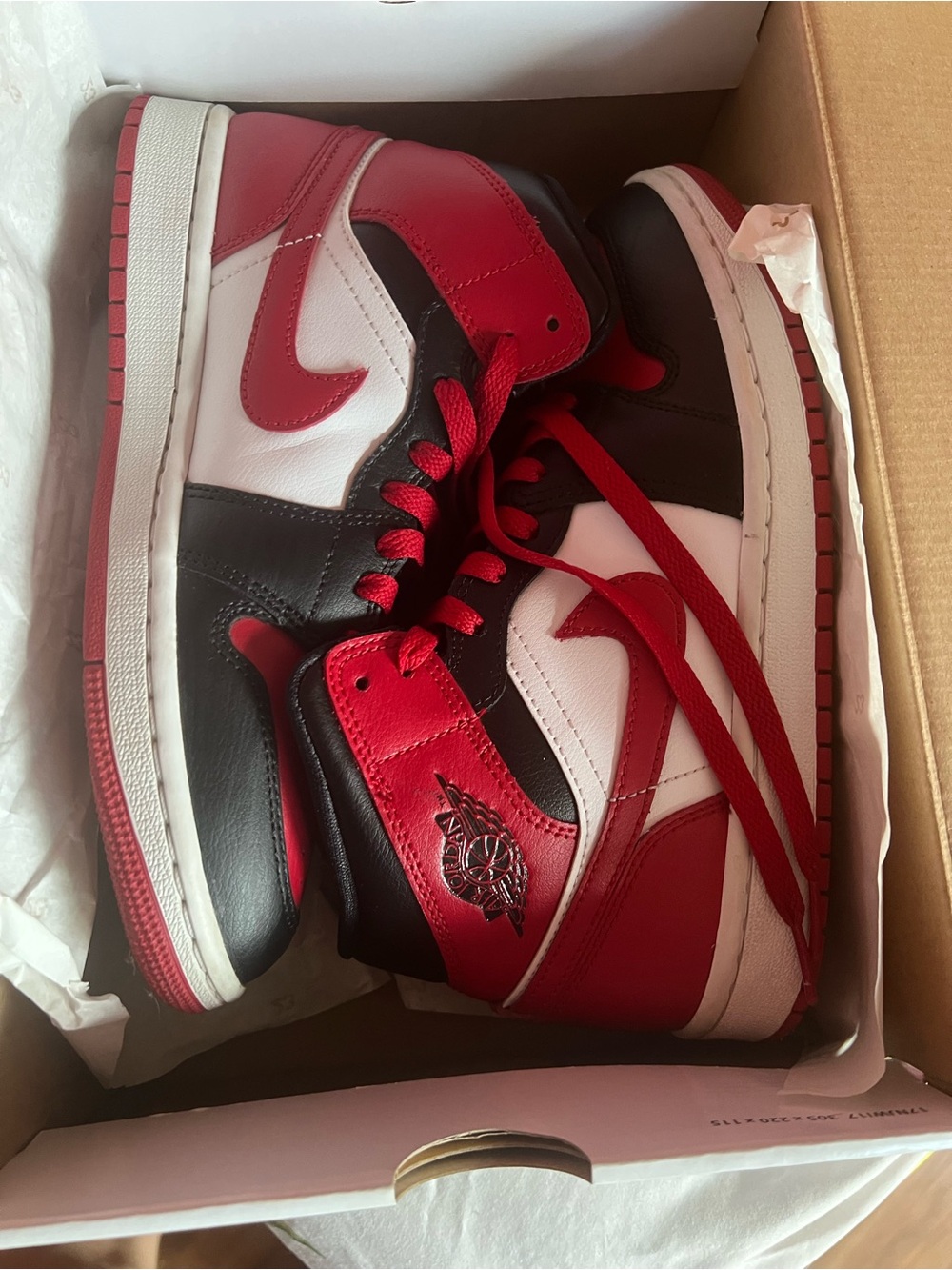 Jordan Men’s High-Top Sneakers - Red/Black/White